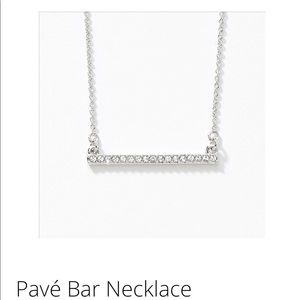 Touchstone Crytal Pave Bar Necklace